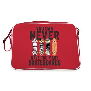 Skateboardfahrer Skater Skateboarder Skateboards - Retro Bag - red/white - Back