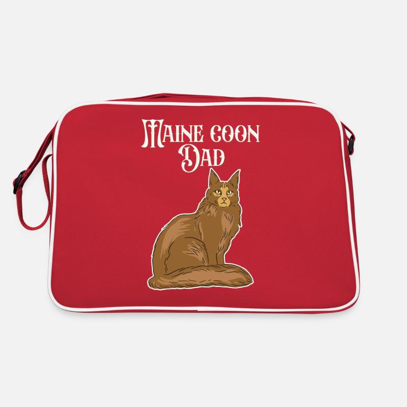 Main Coon Dad Katzen-Papa Katzen Tierliebhaber Retro Tasche