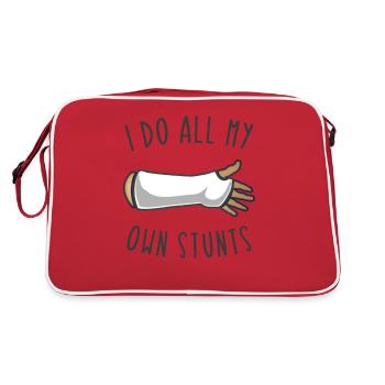 Gypsum arm recovery wishes arm broken arm - Retro Bag - red/white - Back