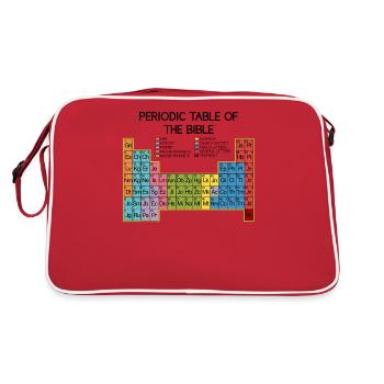 Bible Word of God - Table périodique des vers de Bible - Sac Retro - rouge/blanc - Dos