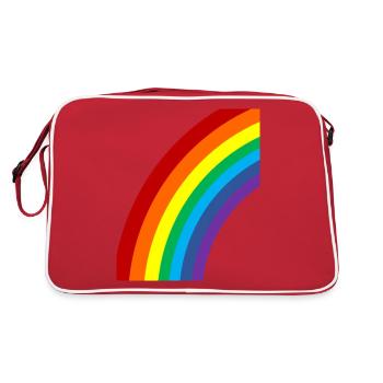 Regenbogen Lgbt - Retro Tasche - Rot/Weiß - Hinten