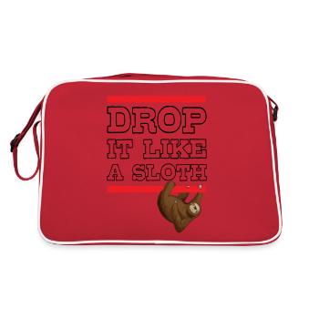 Drop It Like A Sloth - Sac Retro - rouge/blanc - Dos