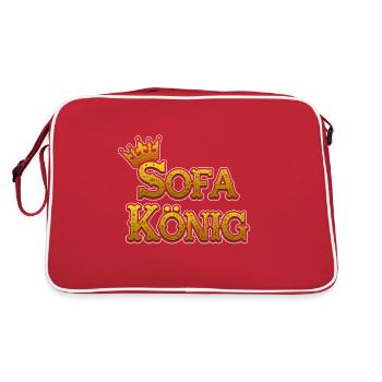 Sofa König Statement Couch-Potato Faulenzen - Retro Tasche - Rot/Weiß - Hinten