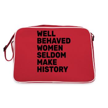 Women - Well Behaved Women Seldom Make History - - Retro Bag - red/white - Back