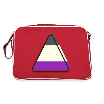 Triangle asexual - Retro Bag - red/white - Back