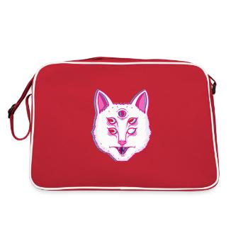 Glitch Cat chat lumineux avec les yeux - Sac Retro - rouge/blanc - Dos