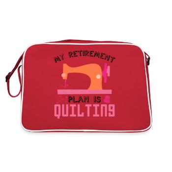 Mon plan de retraite est Le Quilten De La Couture De - Sac Retro - rouge/blanc - Dos