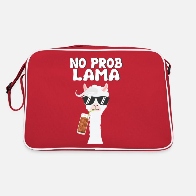 No Prob Lama - Alpaka - Llama Retro Tasche