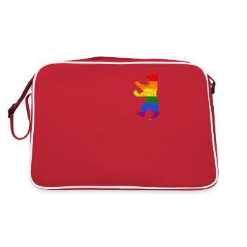 Berliner Bär - Berlin Pride Edition - Retro Bag - red/white - Back