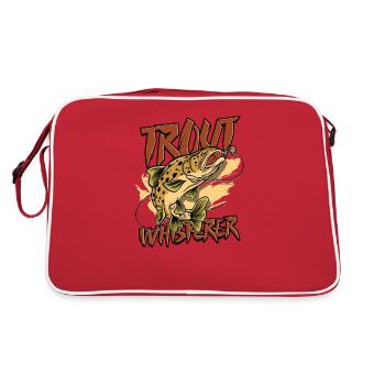 Chuchoteur de truite – Poisson de truite pour un pêcheur - Sac Retro - rouge/blanc - Dos