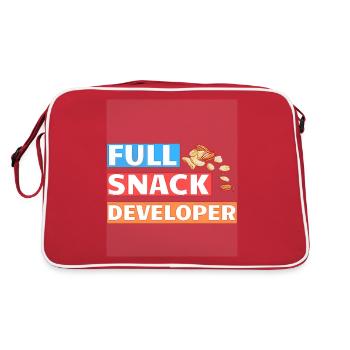 FULL SNACK DEVELOPER - DEVELOPER PUN - Retro Bag - red/white - Back