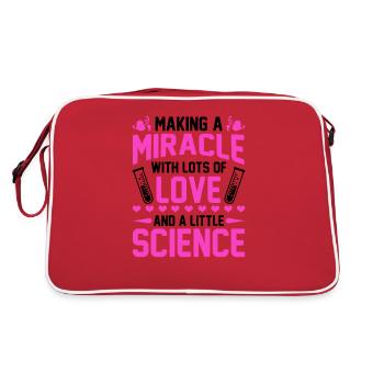 IVF Transfer Day Embryo Infertility Embabies - Retro Bag - red/white - Back