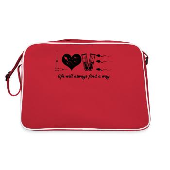 Love IVf Transfer Day Embabies Embryo Infertility - Retro Bag - red/white - Back
