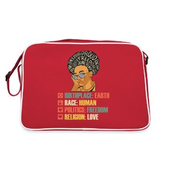 Vintage Juneteenth Black Women American Pride - Retro Bag - red/white - Back