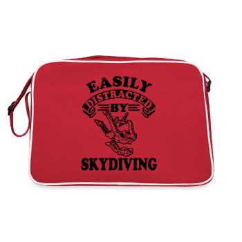 Skydiving Free Fall Gift - Retro Bag - red/white - Back
