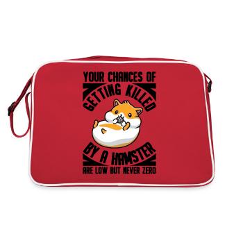 Killed by A Hamster Are Low, But Never - Retro Bag - red/white - Back