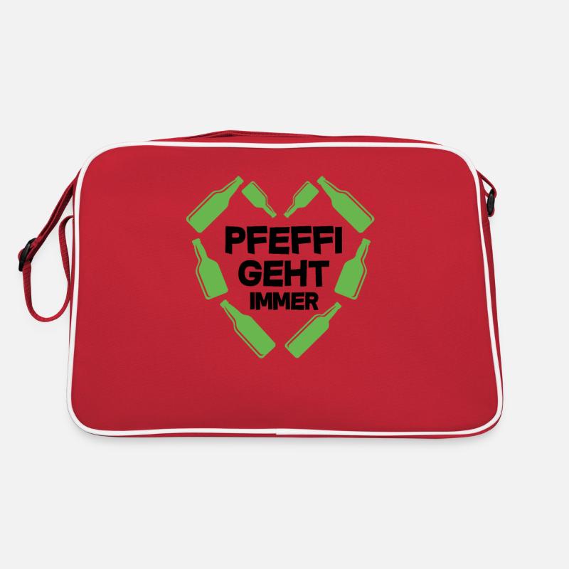 Pfeffi geht immer Alkohol Retro Tasche