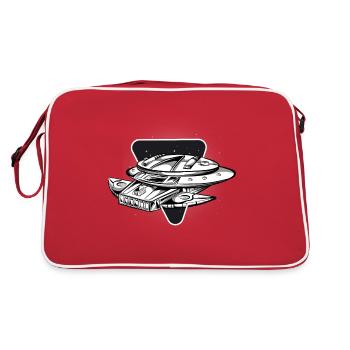 Space Raumschiff - Retro Tasche - Rot/Weiß - Hinten