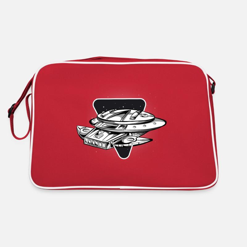 Space Raumschiff Retro Tasche