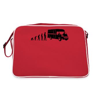Camping Camper Camping Camping Van Evolution Cadeau - Sac Retro - rouge/blanc - Dos