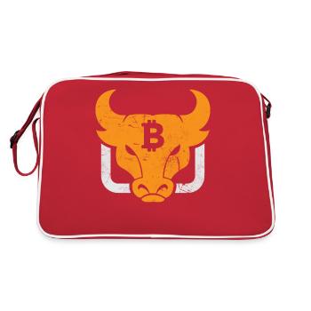 Bitcoin Bull - Retro Bag - red/white - Back