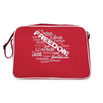 Liberté Paix Démocratie - Politique de l’Etat - Sac Retro - rouge/blanc - Dos