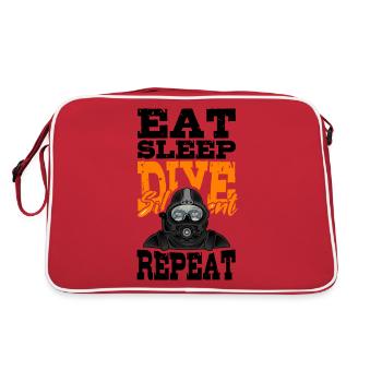 Eat Sleep Dive Silent Rebreather Tauchen Tec Diver - Retro Bag - red/white - Back