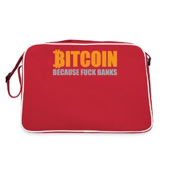 Bitcoin Over Banks - Sac Retro - rouge/blanc - Dos