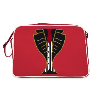Domteur Costume Carnival Halloween Circus Suit - Retro Bag - red/white - Back