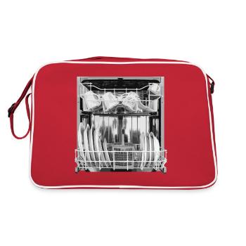 Lave-vaisselle costume drôle carnaval Halloween - Sac Retro - rouge/blanc - Dos