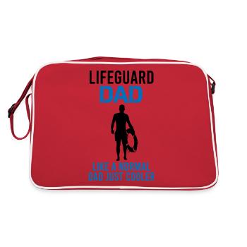 Maître-nageur papa père cadeau sauveteur - Sac Retro - rouge/blanc - Dos