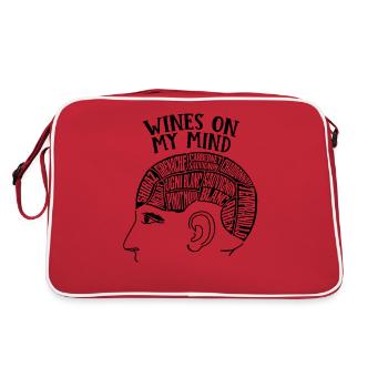 Wine Drinking for Wine Lovers design - Sac Retro - rouge/blanc - Dos