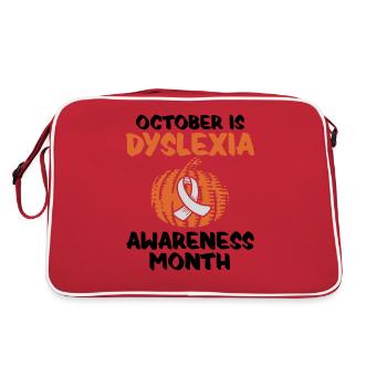October Is Dyslexia Awareness Month Dyslexia - Retro Bag - red/white - Back