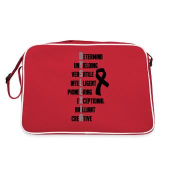 Dyslexia Teacher Therapist Dyslexia Awareness - Retro Bag - red/white - Back