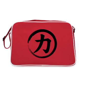 Caractère chinois pour force - chine, asie - Sac Retro - rouge/blanc - Dos