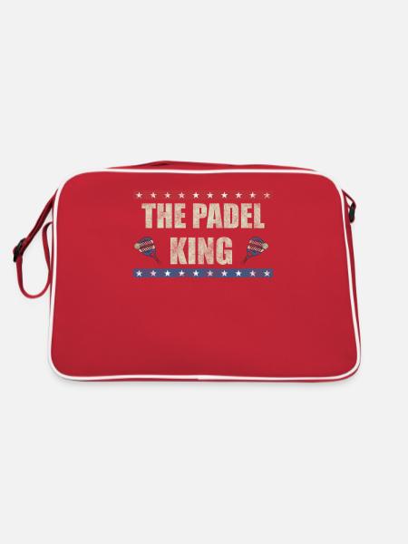 The Padel King America Flag Padel Player Paddle - Retro Bag - red/white - Back