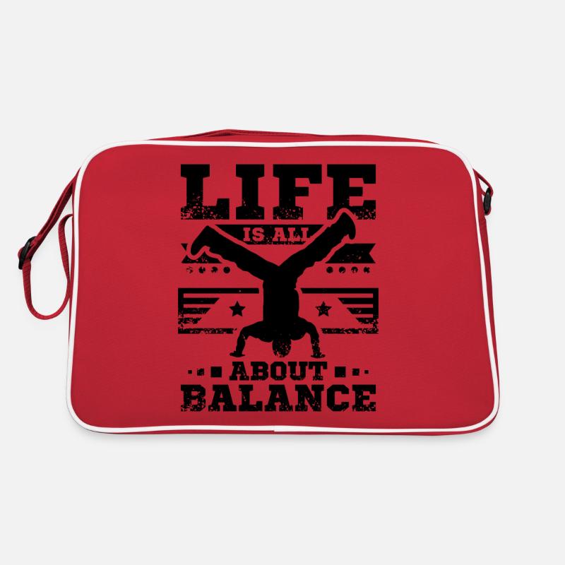 Breakdance - Retro Tasche - Rot/Weiß