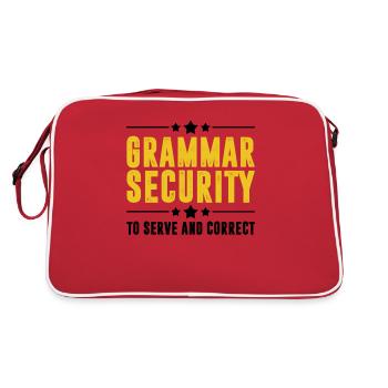 Grammar Security Police School English Teacher - Retro Tasche - Rot/Weiß - Hinten