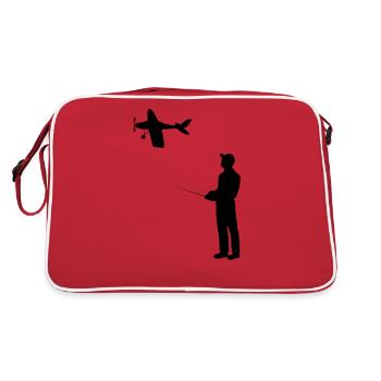 RC Airplane Model Flying Retro Vintage Gift - Retro Bag - red/white - Back