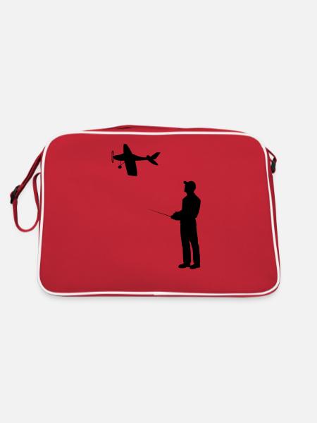Modèle d’avion RC Volant Rétro Vintage Cadeau - Sac Retro - rouge/blanc - Dos