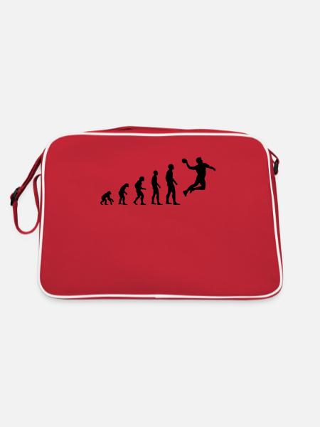 Handball Sport Handball Player Evolution Cadeau - Sac Retro - rouge/blanc - Dos