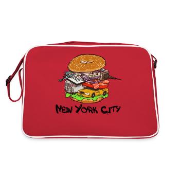 New York City Bagel with Everything NYC - Sac Retro - rouge/blanc - Dos