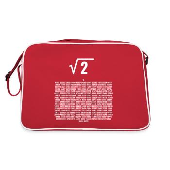 Racine 2 décimales pour les nerds et les monstres de mathématiques - Sac Retro - rouge/blanc - Dos