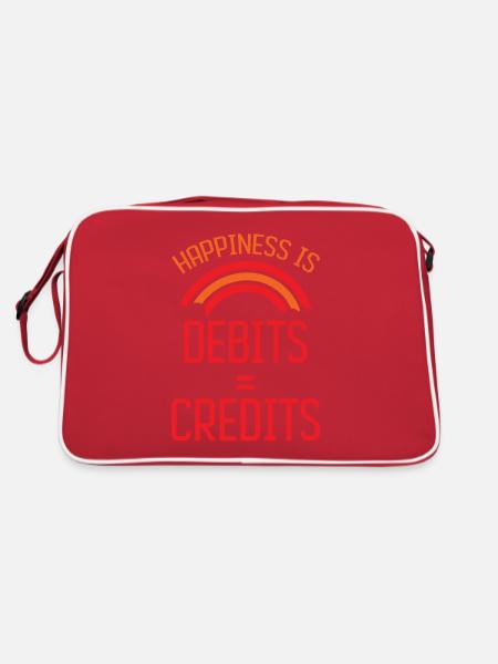 Happiness Is Debits équivaut à des crédits 7 - Sac Retro - rouge/blanc - Dos