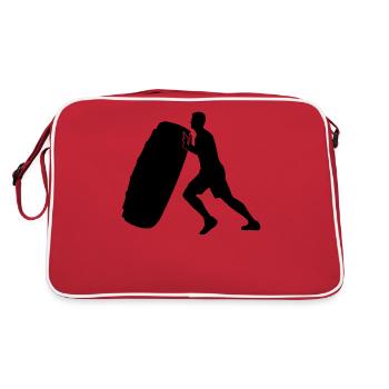 Bodybuilder Power Sport Tire Flip Exercise Cadeau - Sac Retro - rouge/blanc - Dos