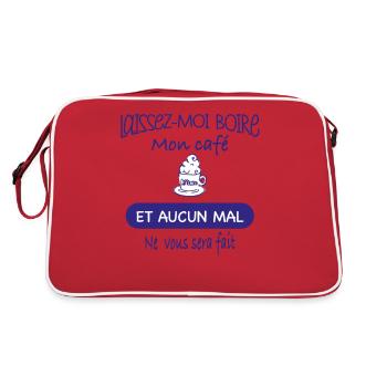 Café matin humour - Sac Retro - rouge/blanc - Dos