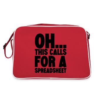 This Calls for a Spreadsheet 4 - Retro Bag - red/white - Back
