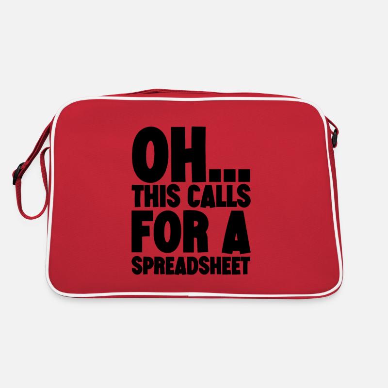 This Calls For A Spreadsheet 4 Retro Tasche