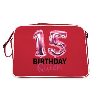 15 ans Cadeau d’anniversaire Fille Ballons Imprimer - Sac Retro - rouge/blanc - Dos