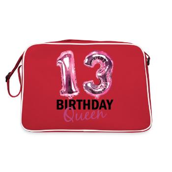 13 ans Anniversaire Cadeau Fille Ballons Imprimer - Sac Retro - rouge/blanc - Dos